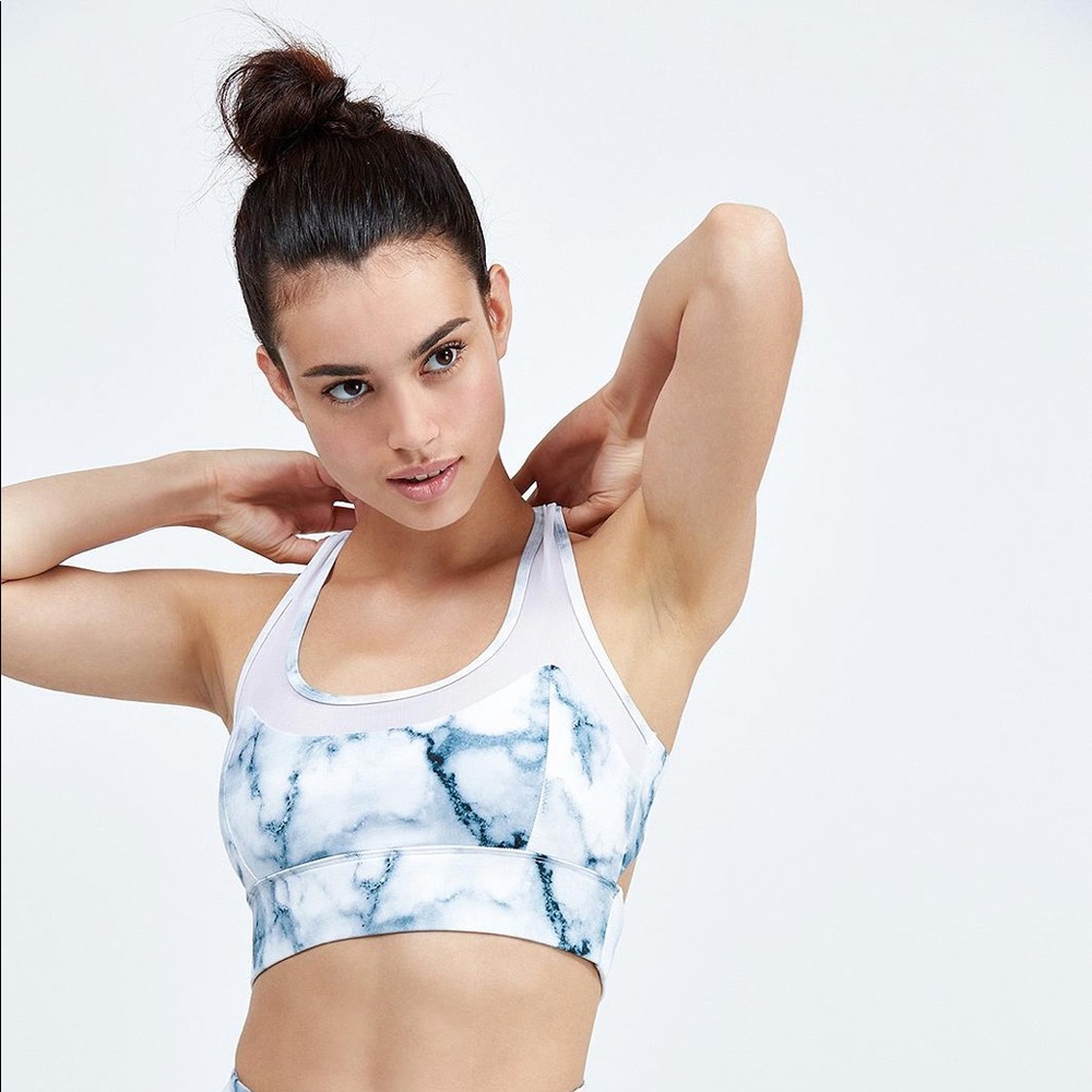 Varley bandini crop in white marble S